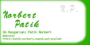 norbert patik business card